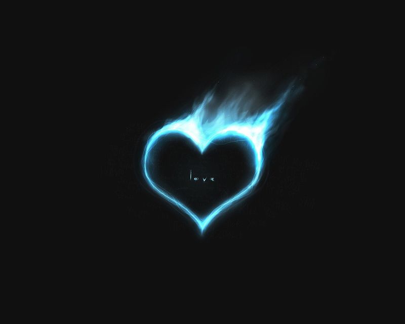 BlueHeartLoveDesktopWallpaper