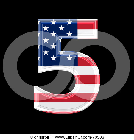 70503-Royalty-Free-RF-Clipart-Illustration-Of-An-American-Symbol-Number-5