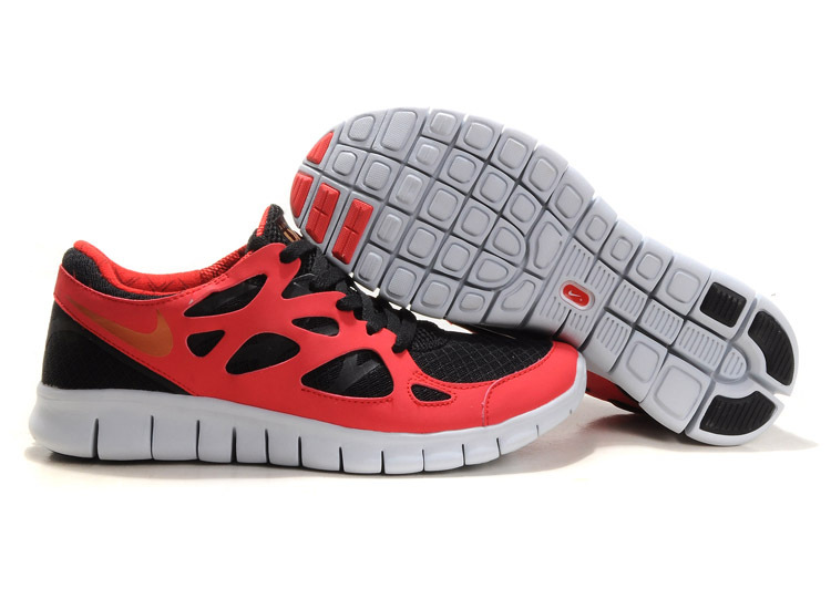 Boys-Nike-Free-Run-2-Running-Trainers-Red-Black