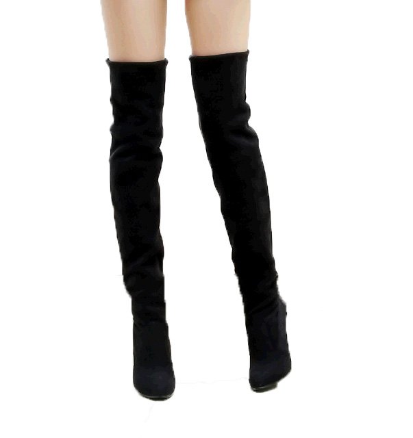 2014-autum-womens-high-heel-boots-Over-The-Knee-Boots-For-Women-Scrub-Upper-Stretch-Fabric