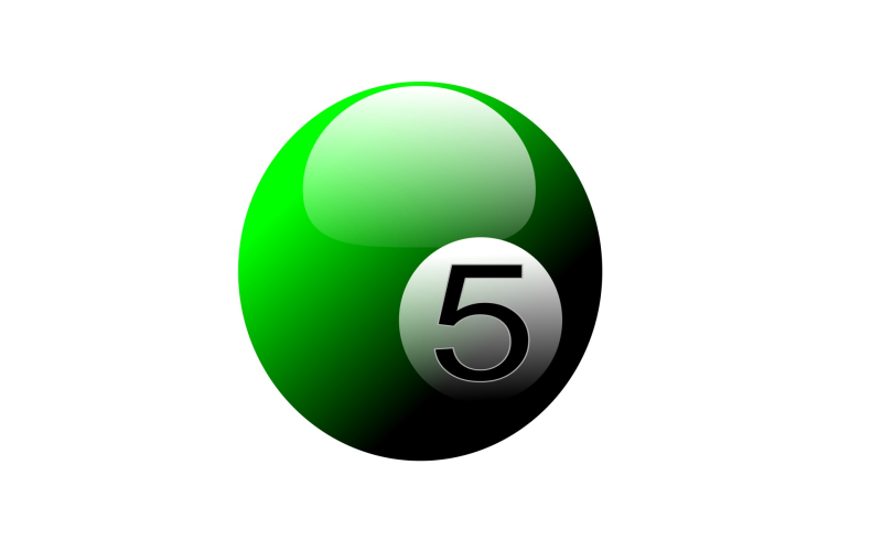 Green-number-5-pool-ball