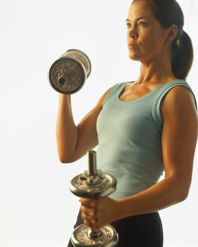 Weighttraining woman Weighttraining woman