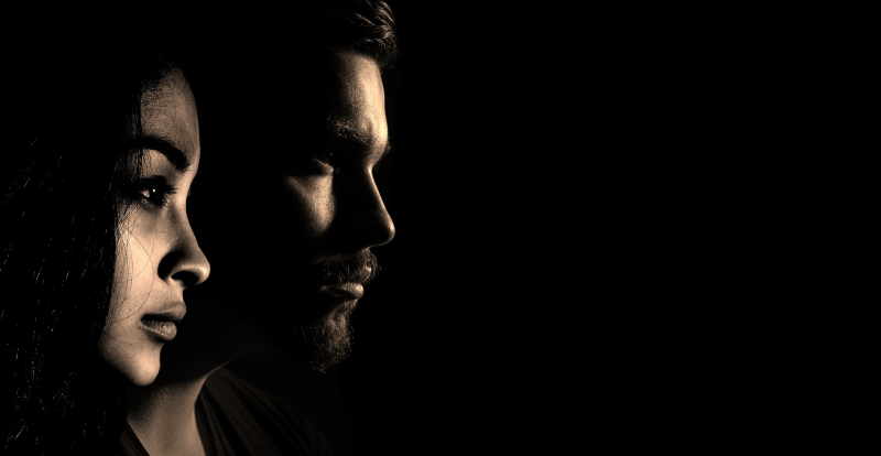 Man-woman-face-thinking-throughfully